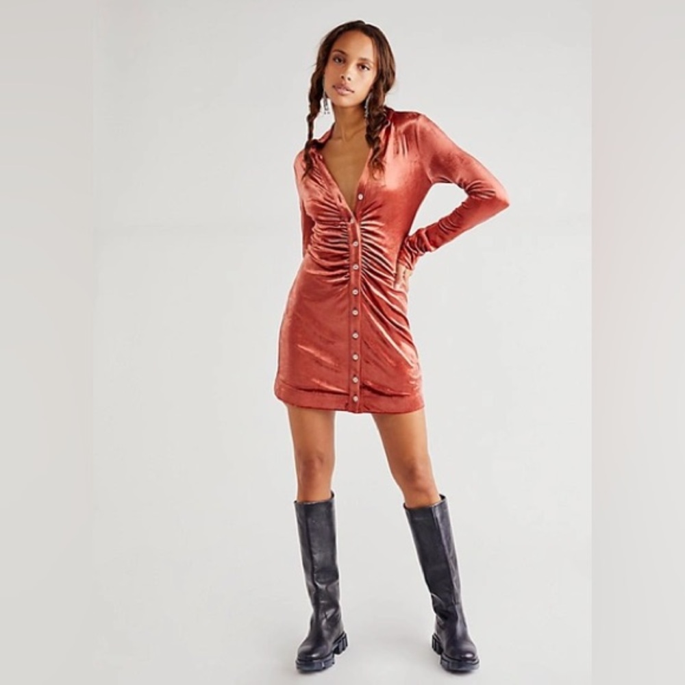 Free People Shayla Velvet Minidress
